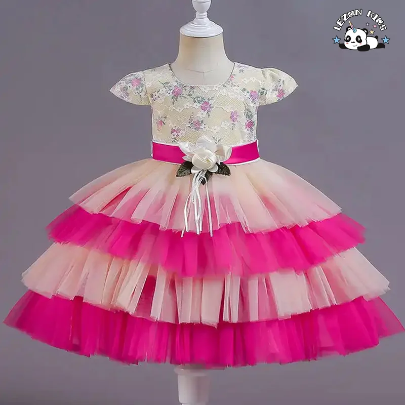 LEZONKIDS - Latest Party Wear Children Birthday Dress 1 Year Old Dresses For Girl Party Wear